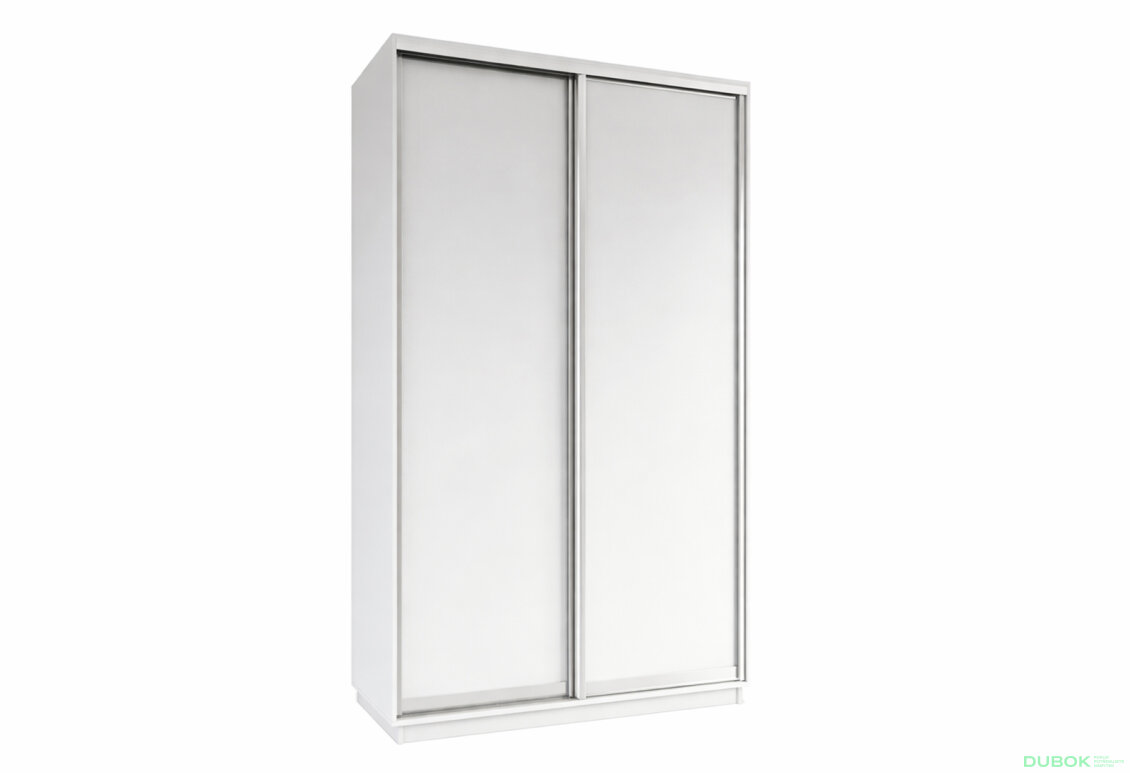 Skříň s posuvnými dveřmi 2200x1400x600 2LTD nymphea alba, profil stříbrný