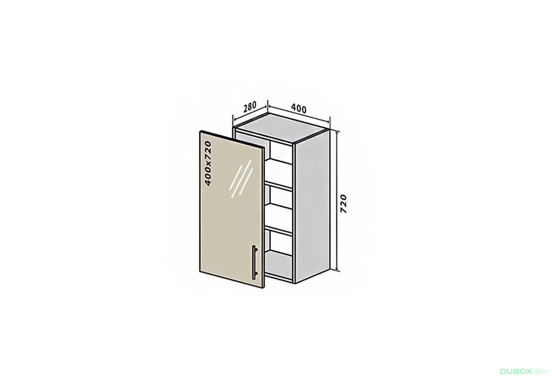 V3 Vitrínová skříň 1D 40 Margo / Margo