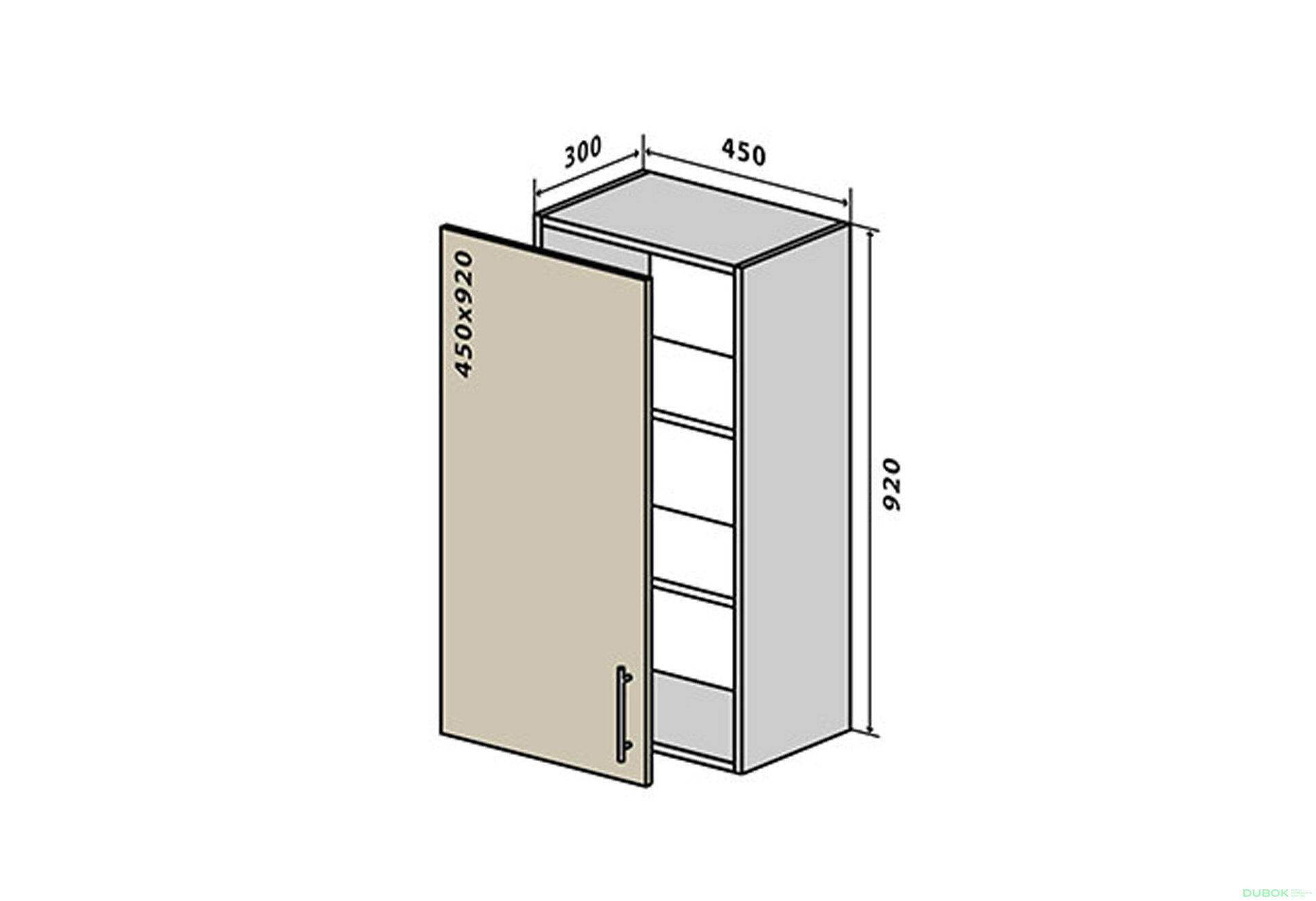Obrázek 1 - V44 Skříňka 1D 45 Lori Luxe