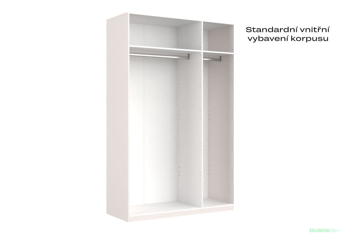 Obrázek 3 - Korpus skříně 3dv Bílý lesk Idea