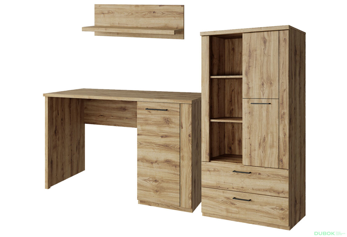 Obrázek 2 - Kancelářská sestava 2.0 m dub navarra Doorset