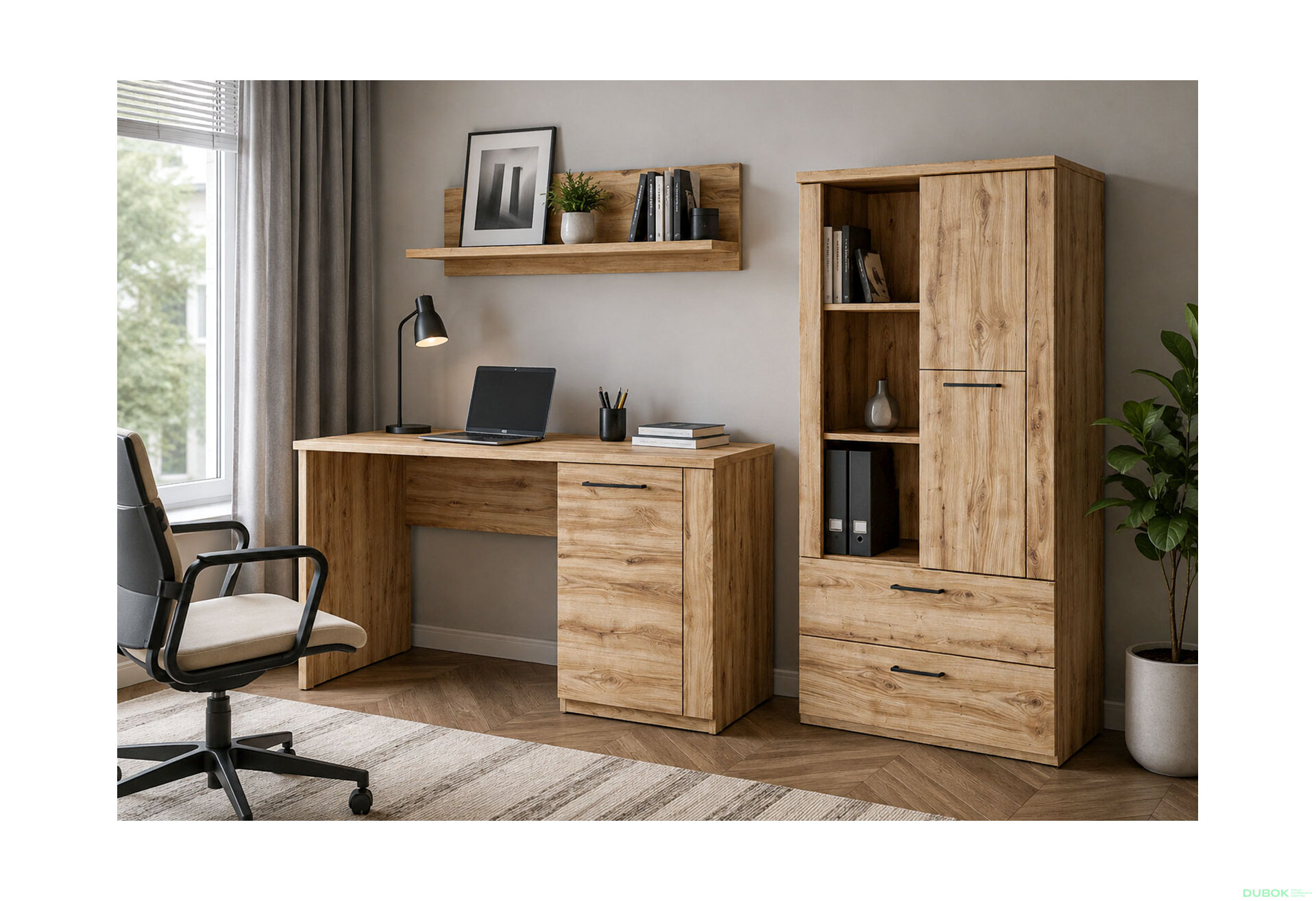 Obrázek 1 - Kancelářská sestava 2.0 m dub navarra Doorset