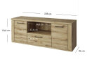 Obrázek 3 - TV stolek 2d1s/135 dub navarra Doorset