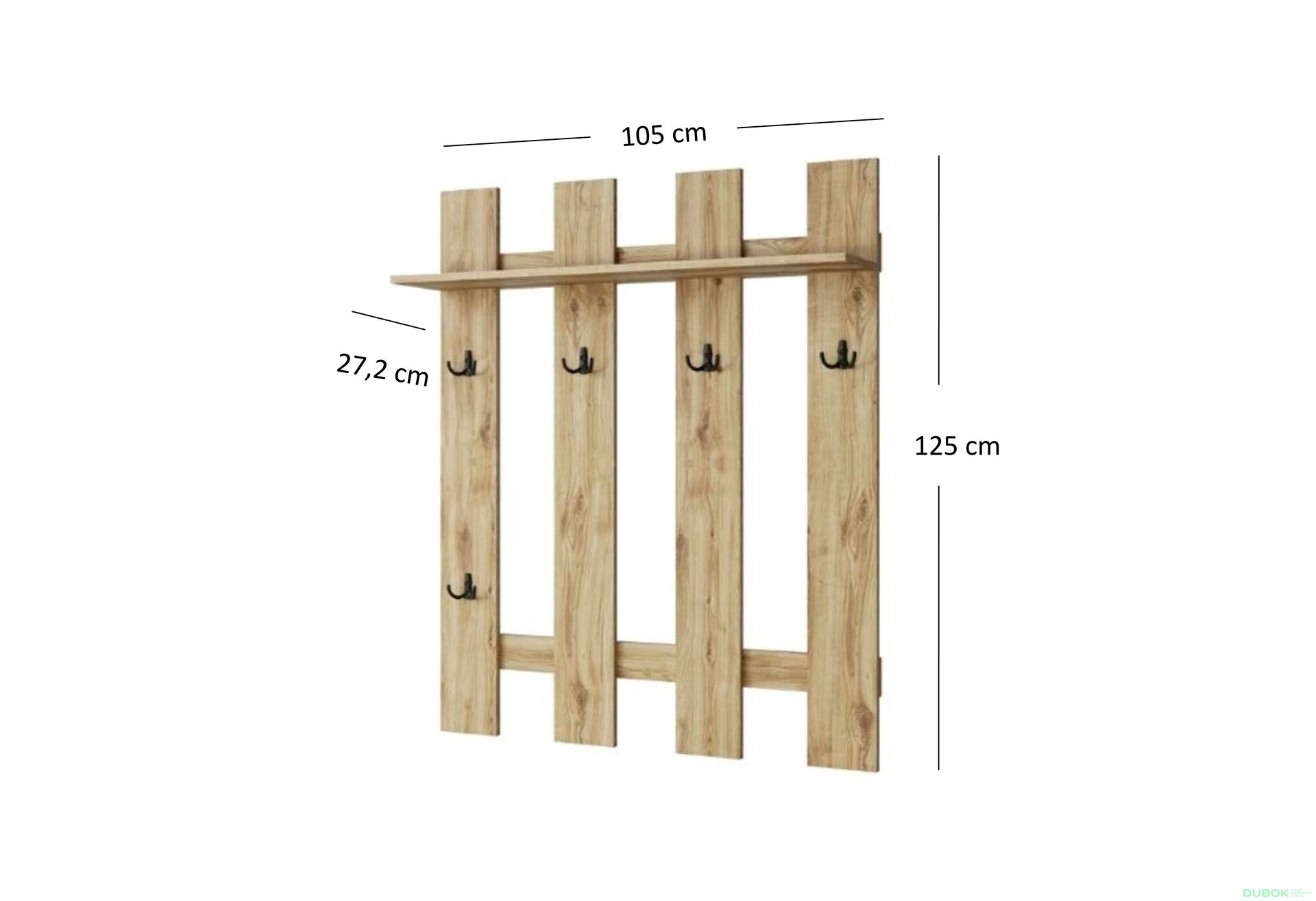 Obrázek 2 - Věšák 105 dub navarra Doorset