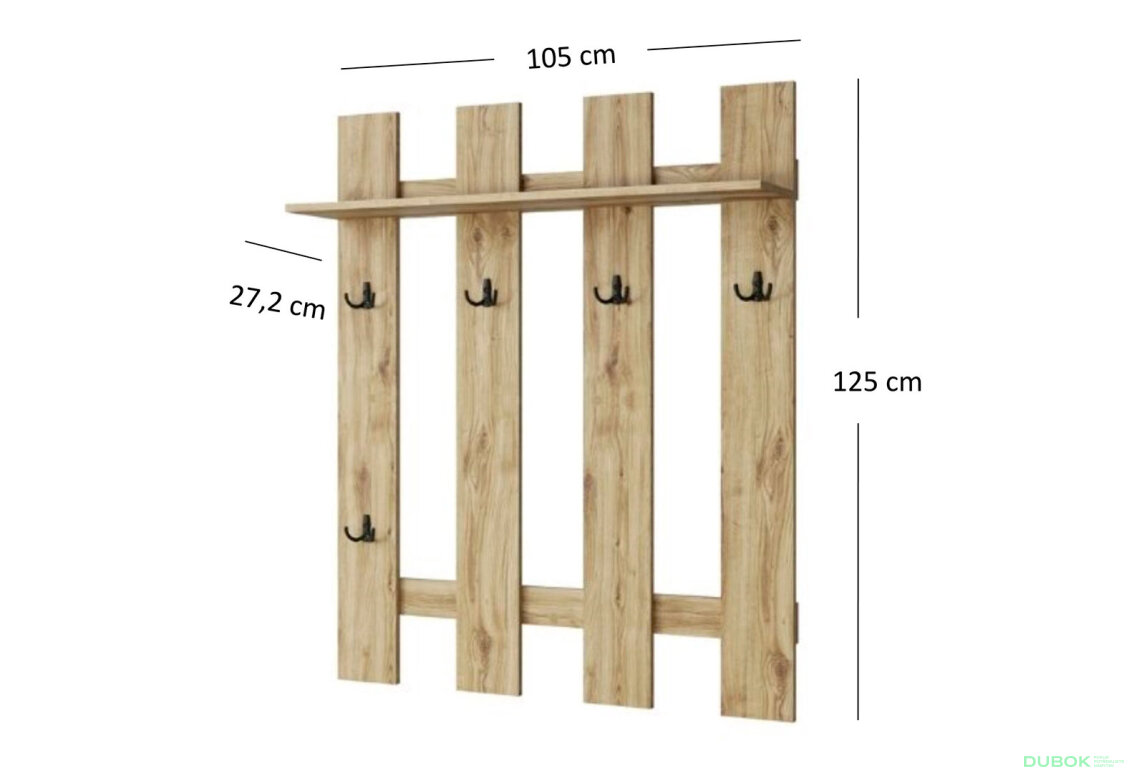 Obrázek 2 - Věšák 105 dub navarra Doorset