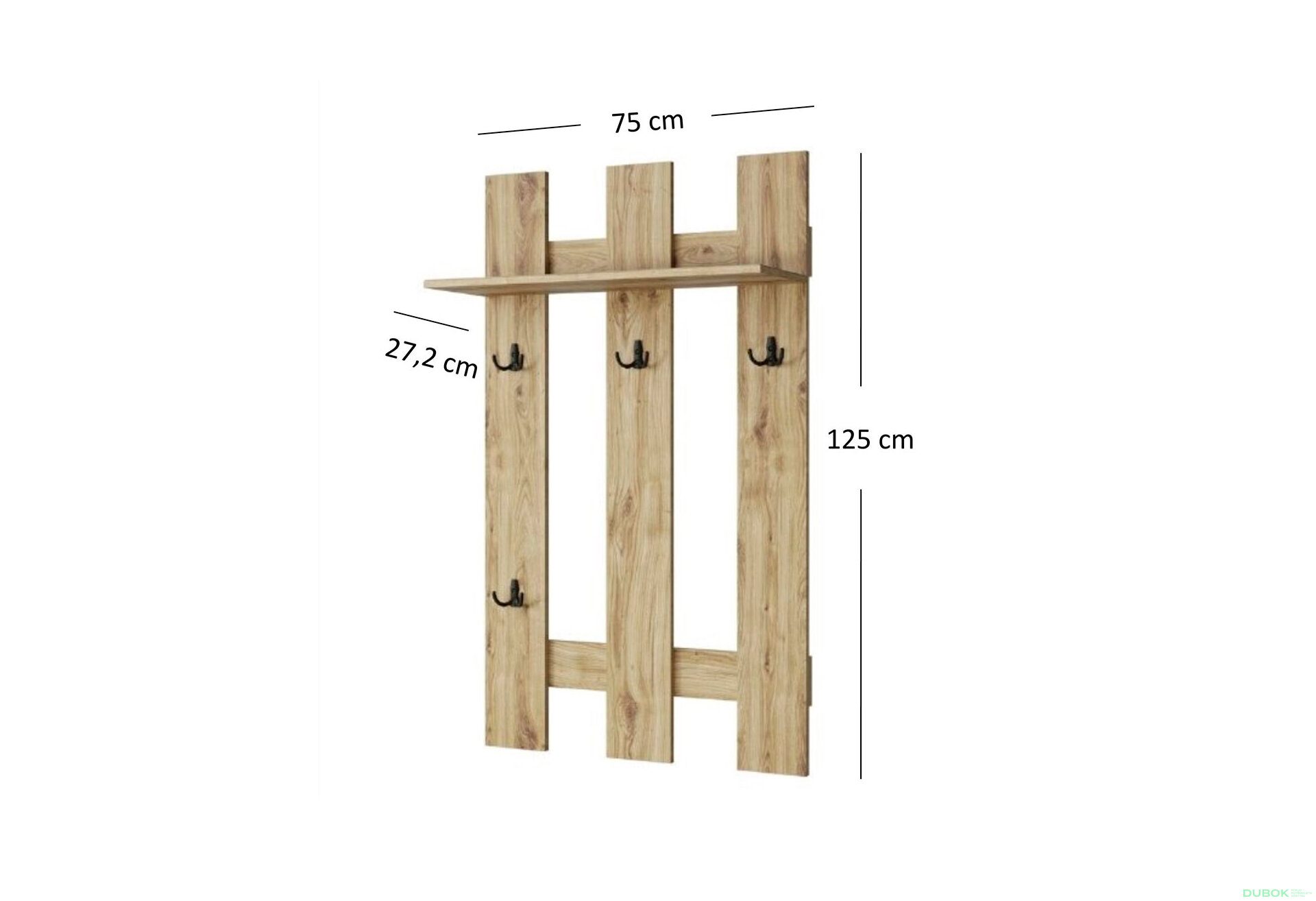 Obrázek 2 - Věšák 75 dub navarra Doorset