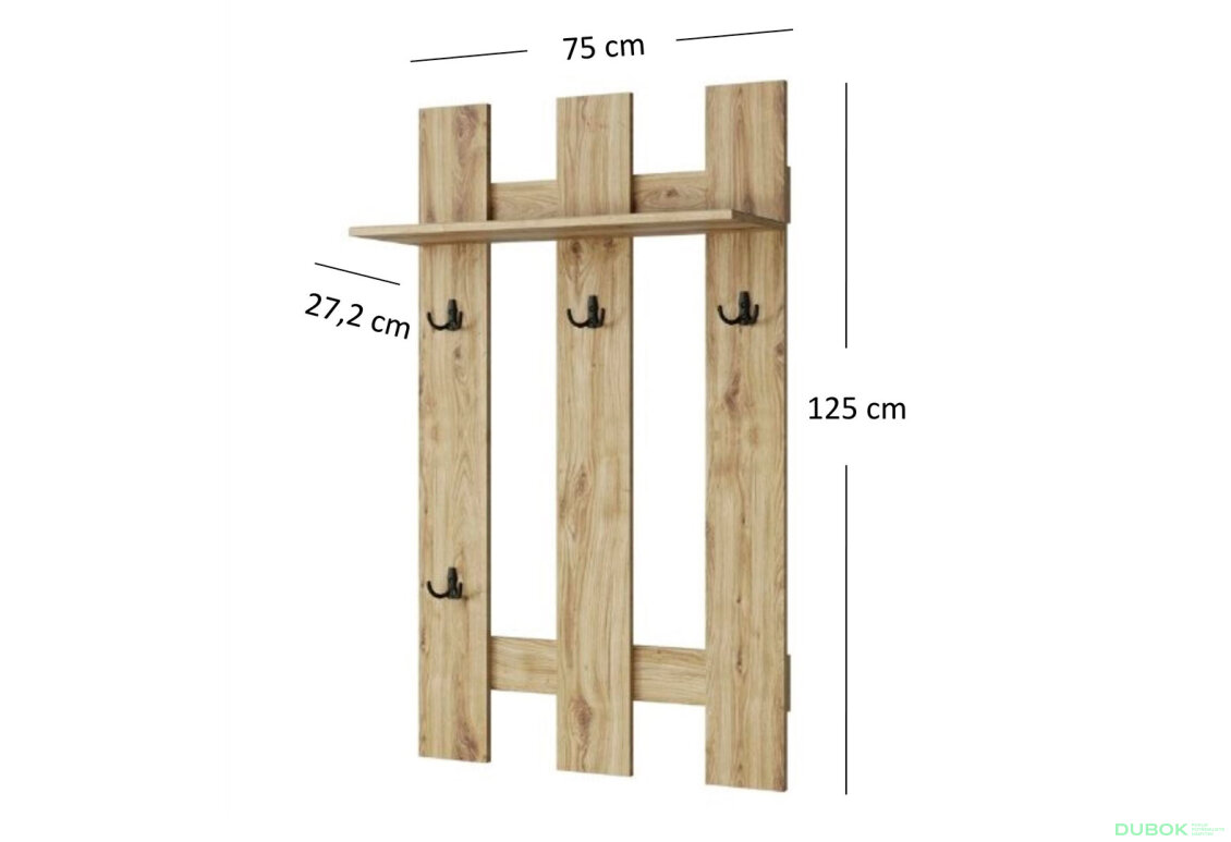 Obrázek 2 - Věšák 75 dub navarra Doorset