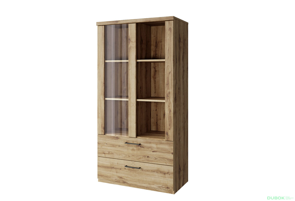 Vitrína nízká 1w2s dub navarra Doorset