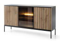 Obrázek 1 - Komoda K154 1 pkt Led Sento černý / dub wotan