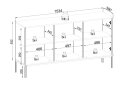 Obrázek 7 - Komoda K154 1 pkt Led Sento černý / dub wotan