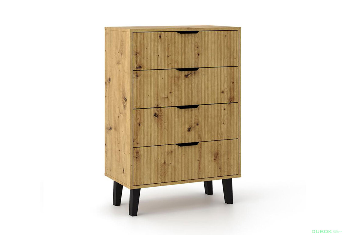 Obrázek 5 - Komoda Borg Duo 4Š dub artisan