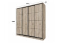 Obrázek 3 - Skříň 4D Loft 2400x2400x600, 4 DTD Lines BL, Dub kraft šedý