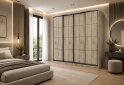Obrázek 2 - Skříň 4D Loft 2400x2400x600, 4 DTD Lines BL, Dub kraft šedý