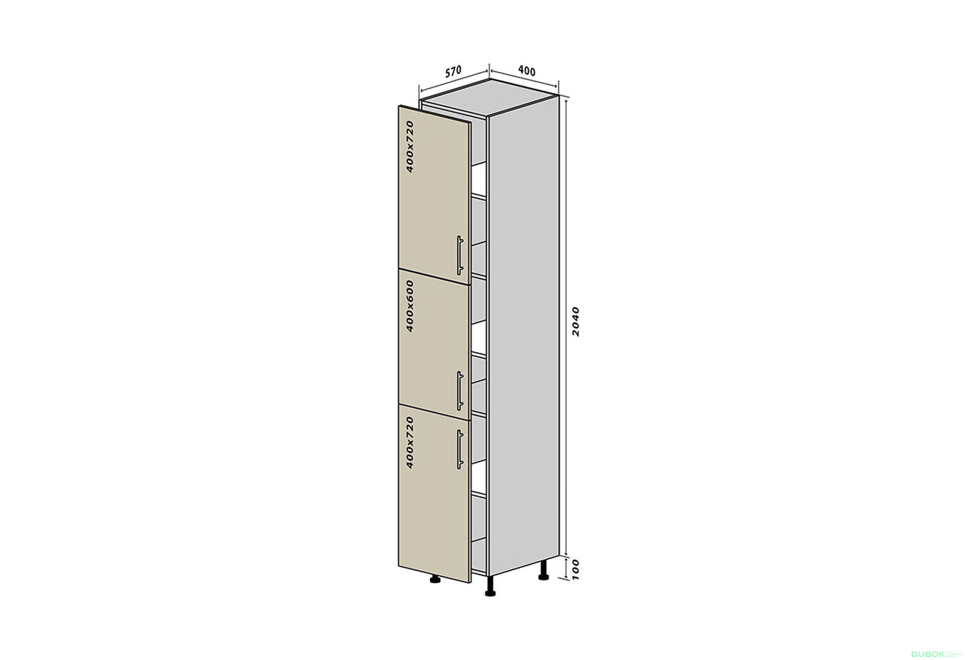 Obrázek 1 - N40 Skříňka 40x214 Lori Luxe