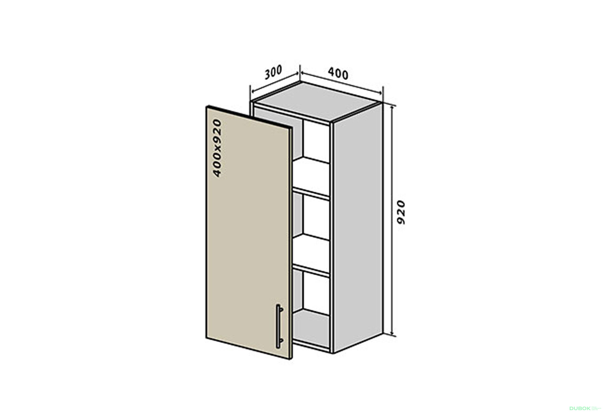 Obrázek 1 - V43 Skříňka 1D 40 Lori Luxe