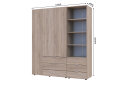 Obrázek 7 - Skříň 3D s regálem se zásuvkami Gelar 176.2 cm dub sonoma