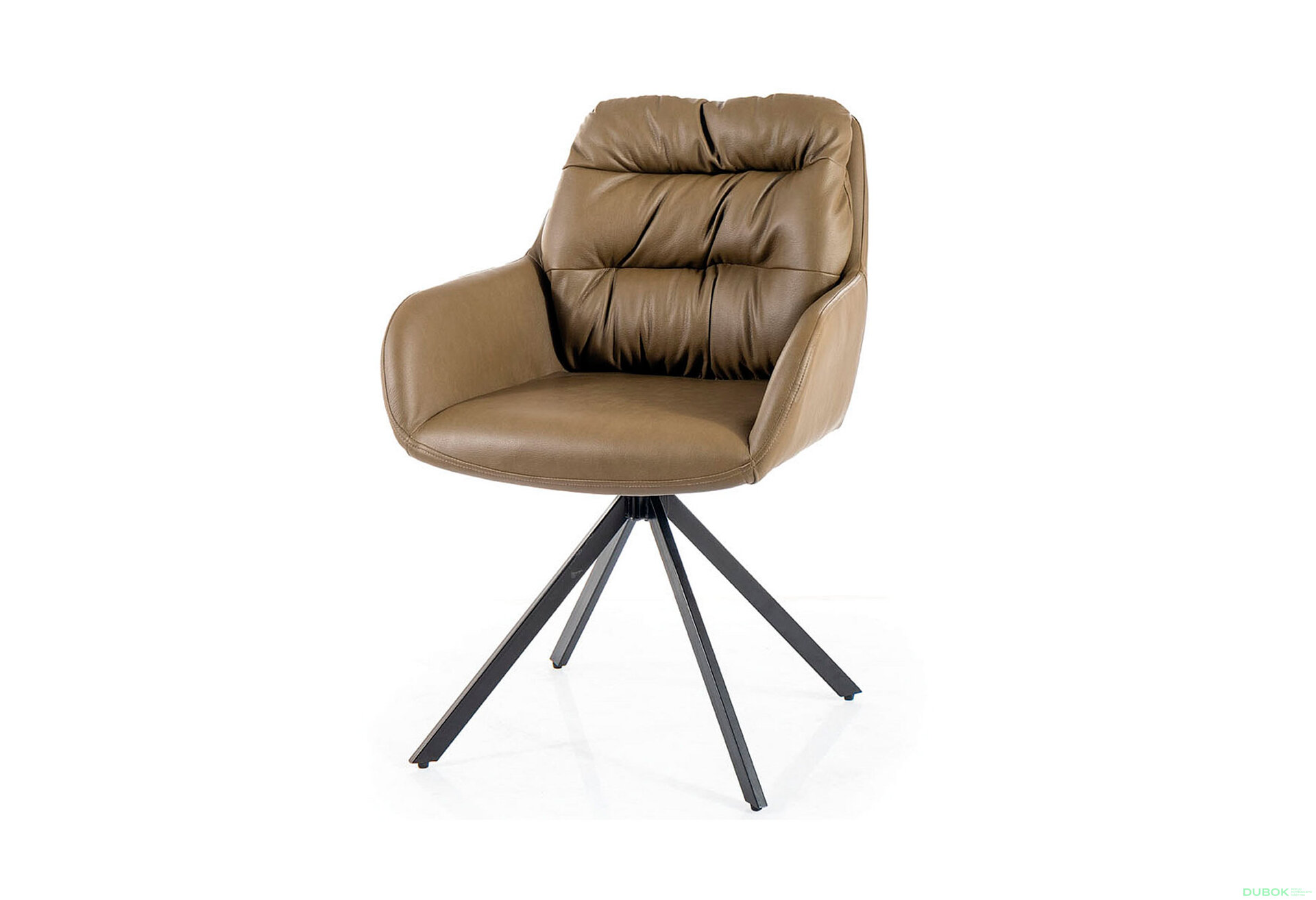 Obrázek 2841 - Stůl Amadeo 100 + 3 židle Spello Velvet synt. kůže olivový Buffalo 10