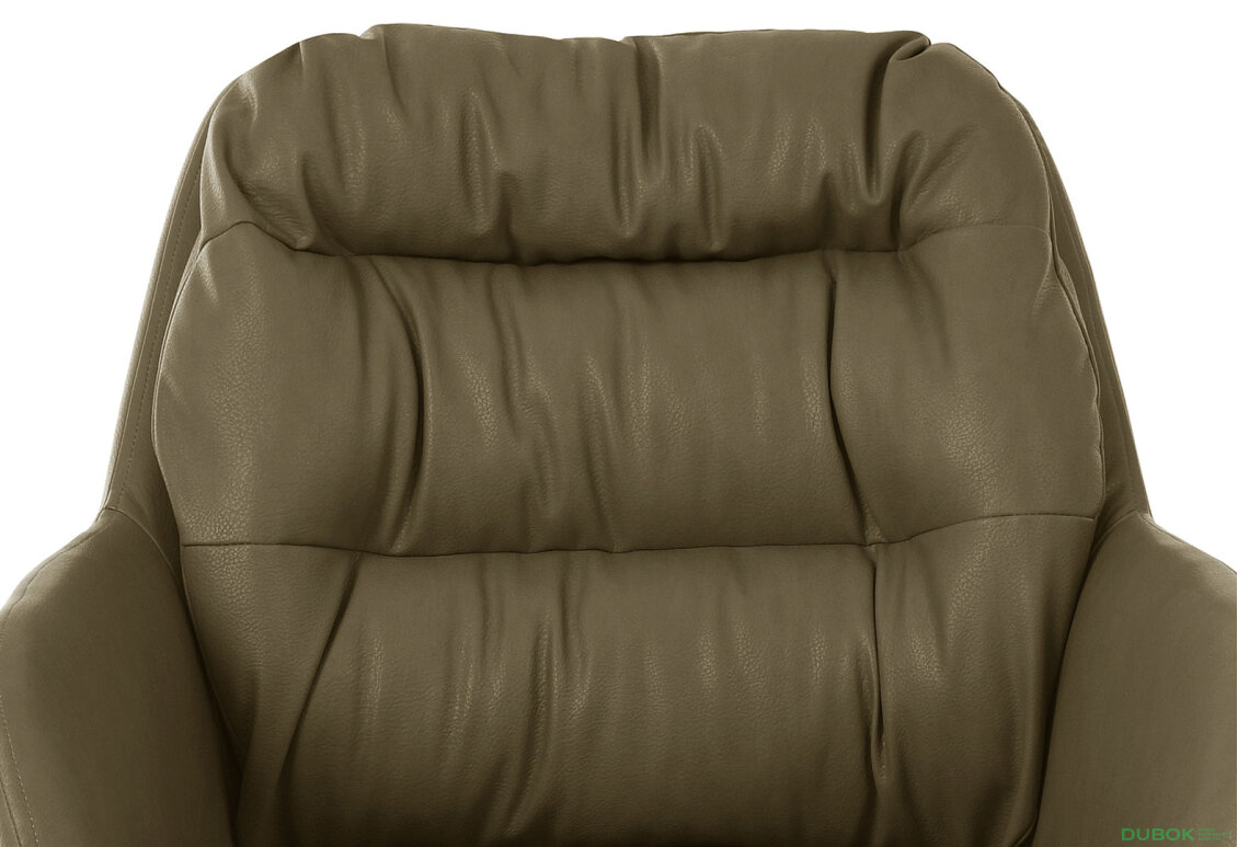Obrázek 4 - Židle Spello Velvet synt. kůže olivový Buffalo 10, kov černá matná