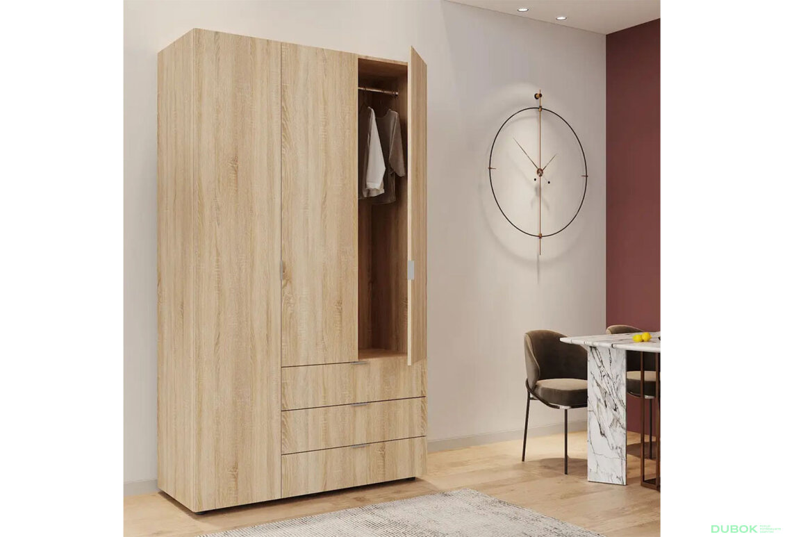 Obrázek 6 - Skříň třídveřová Gelar 116.2 cm Dub sonoma