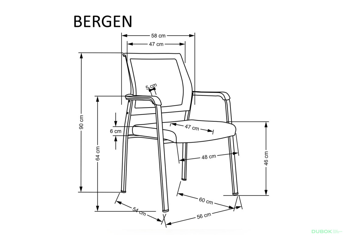Obrázek 12 - Kancelářské židle Bergen černý