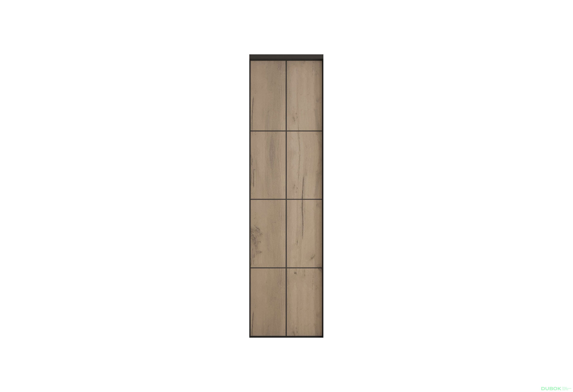 Obrázek 7043 - Skříň 4D Loft 2400x2400x600, 4 DTD Lines BL, Dub kraft šedý