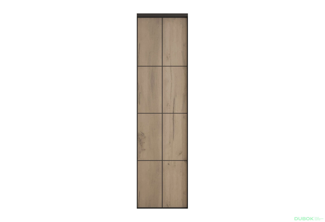 Obrázek 7043 - Skříň 4D Loft 2400x2400x600, 4 DTD Lines BL, Dub kraft šedý