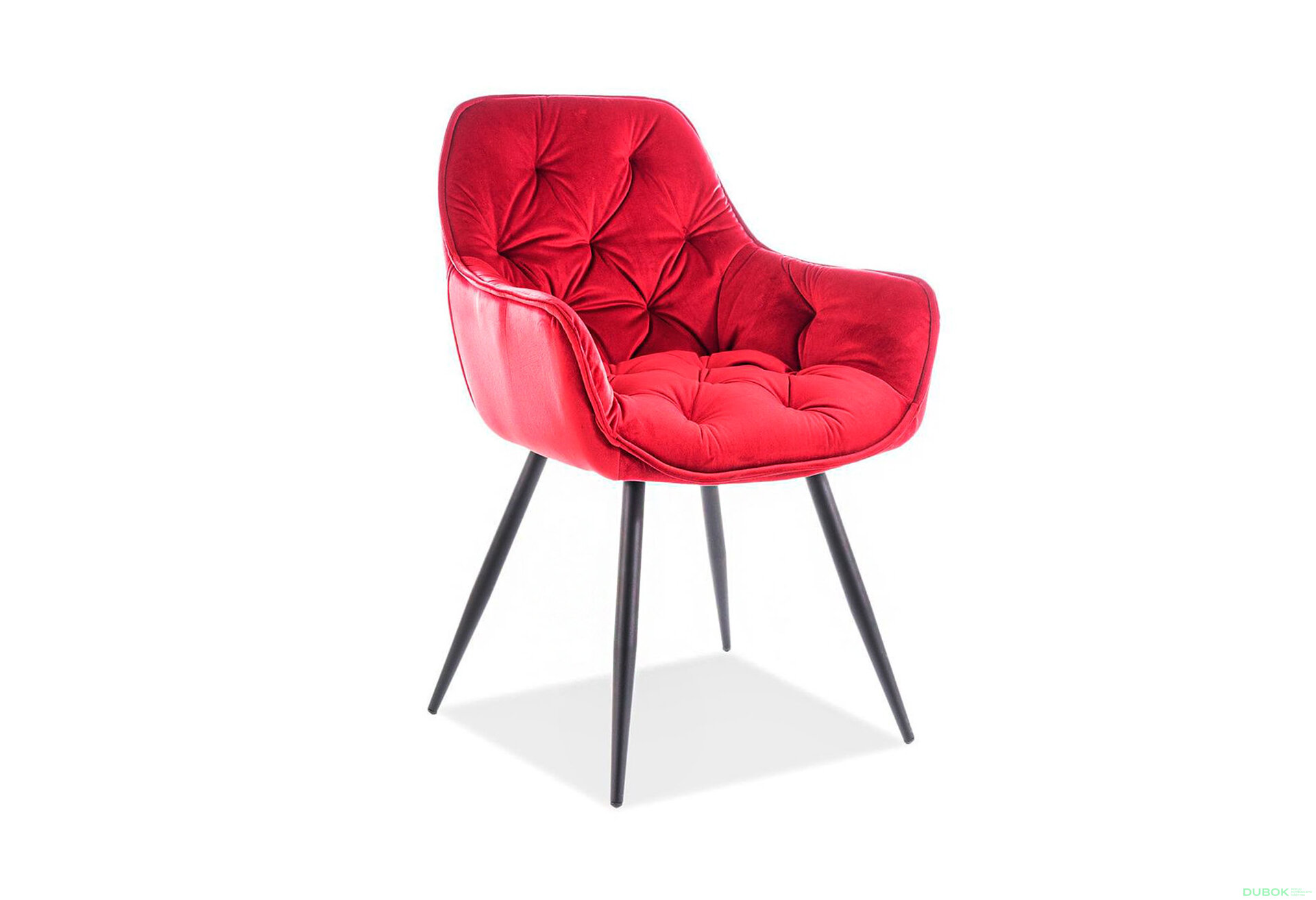 Obrázek 3 - Židle Cherry Velvet kaštanový Bluvel 59, matná černá kov