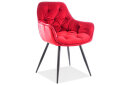 Obrázek 3 - Židle Cherry Velvet kaštanový Bluvel 59, matná černá kov