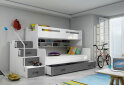 Obrázek 3 - Patrová postel Max 3 bílé / grafit 80x200 / 120x200 + zásuvka, s roštem, matrací