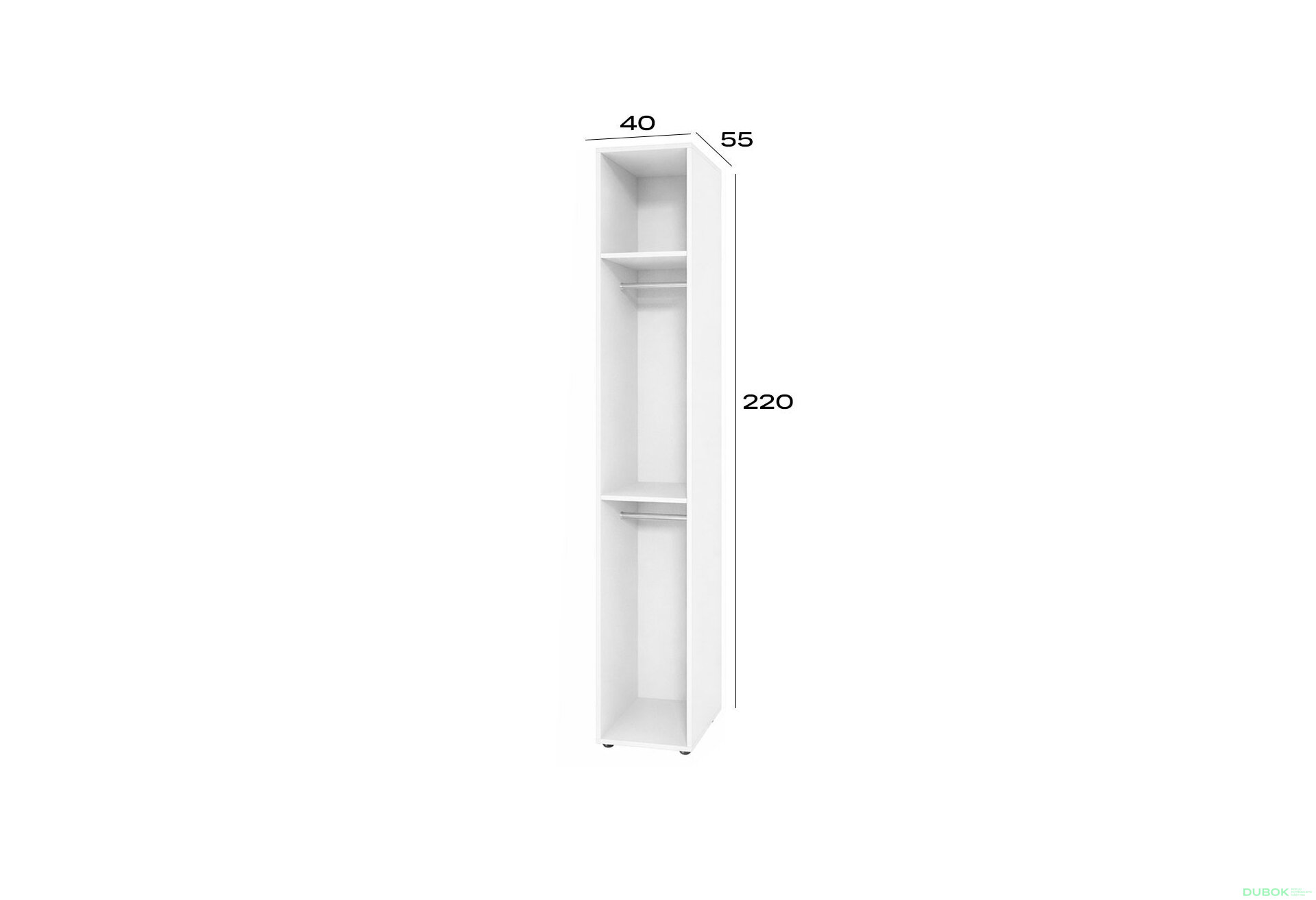 Obrázek 2 - Korpus modul 2 (h-2200*400) nymphaea alba Space