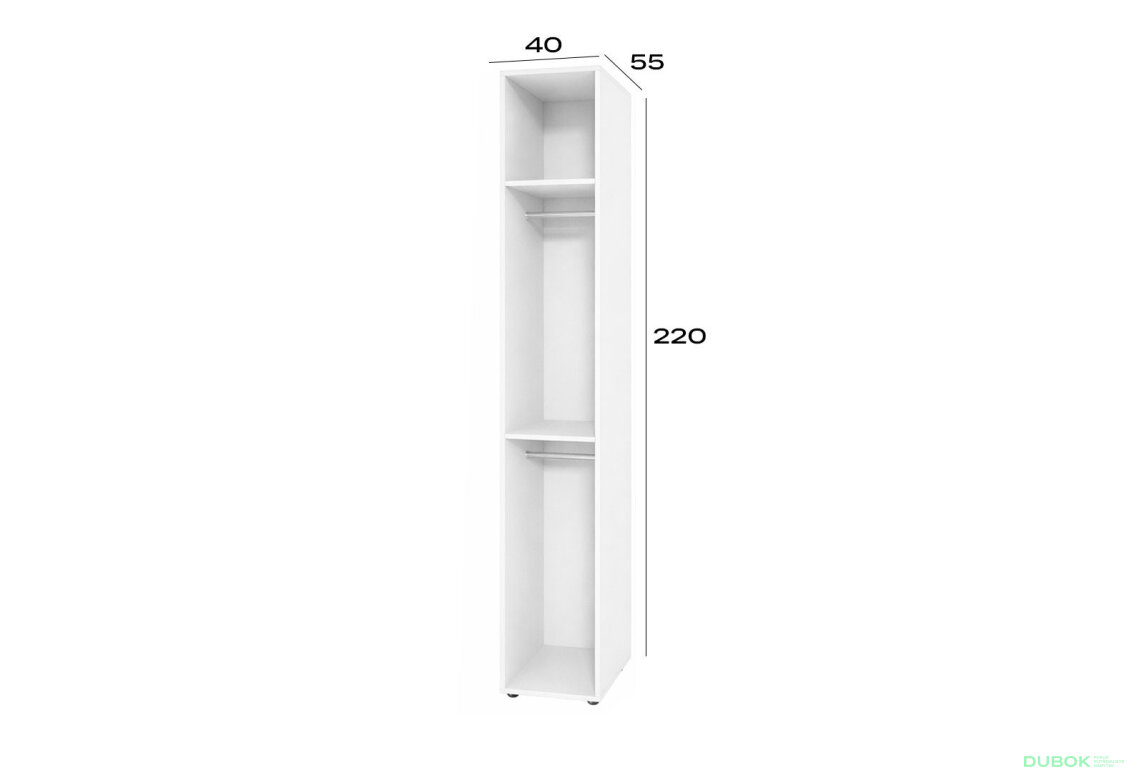 Obrázek 2 - Korpus modul 2 (h-2200*400) nymphaea alba Space