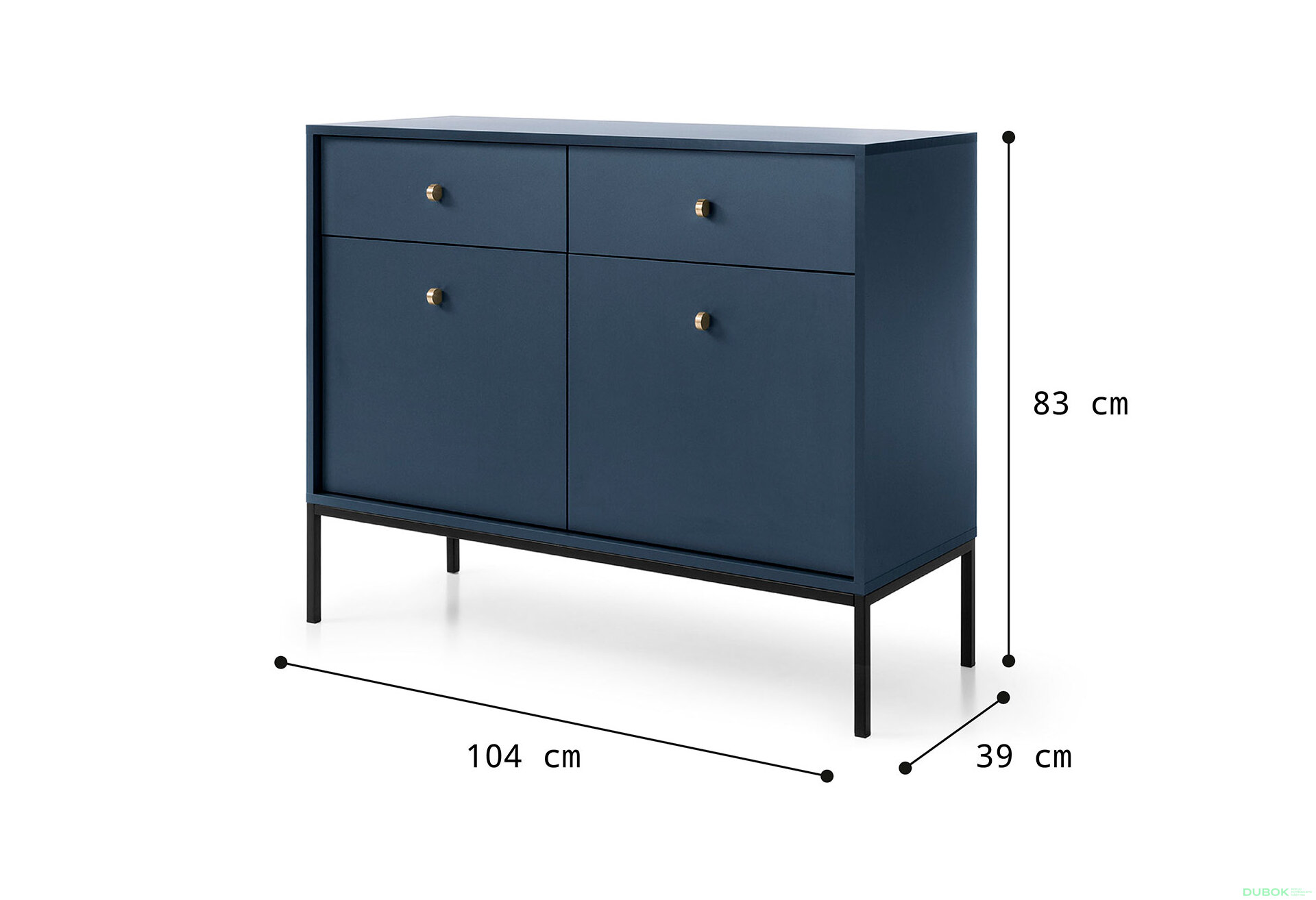 Obrázek 6 - Komoda MKSZ104 Mono granat