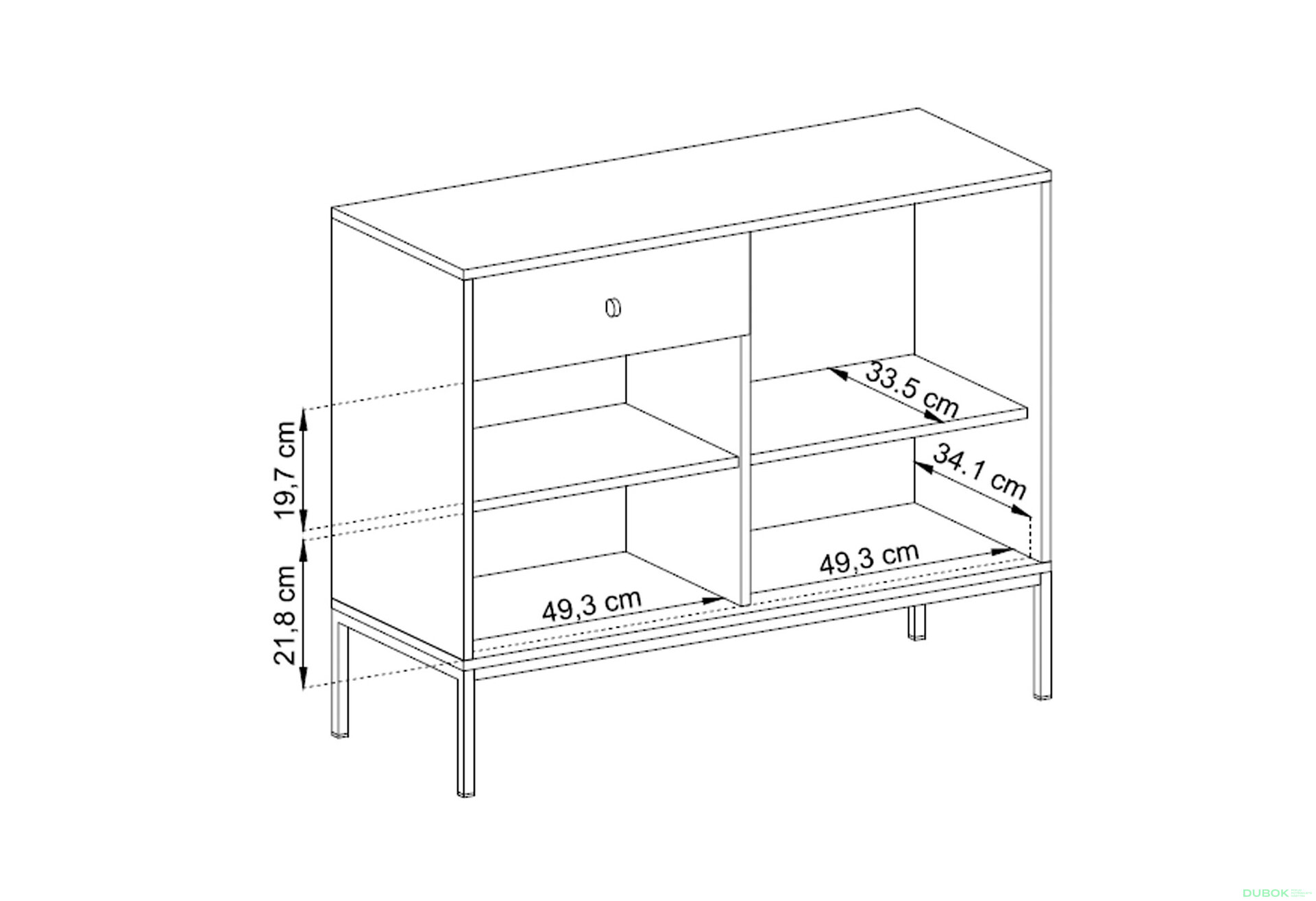 Obrázek 8 - Komoda MKSZ104 Mono granat