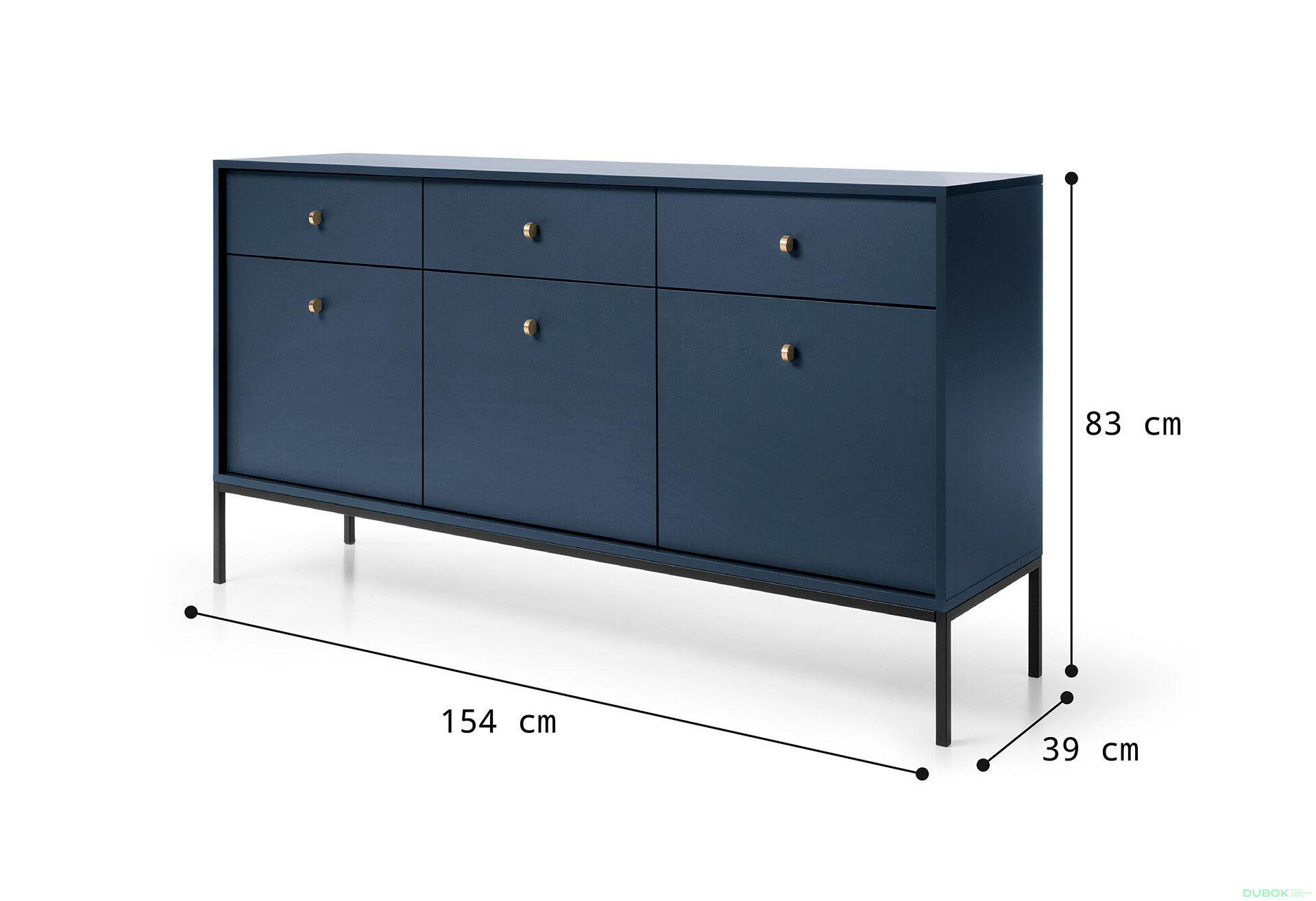 Obrázek 6 - Komoda MKSZ154 Mono granat