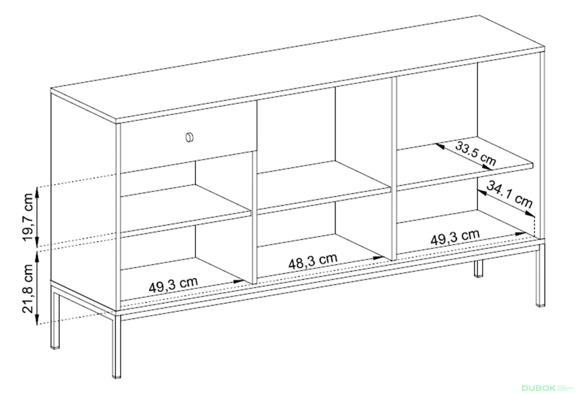 Obrázek 8 - Komoda MKSZ154 Mono granat