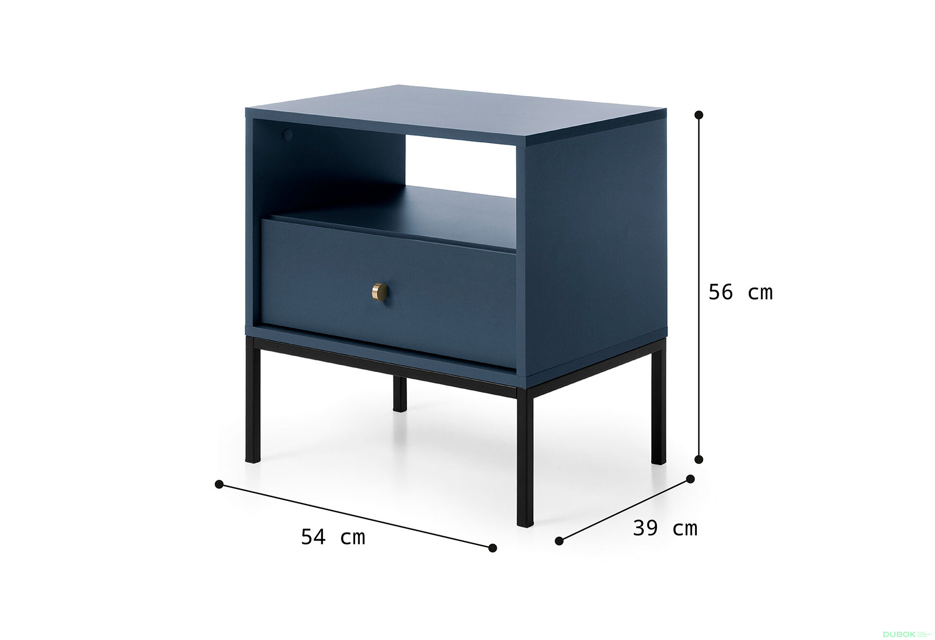 Obrázek 4 - Noční stolek MS54 Mono granat