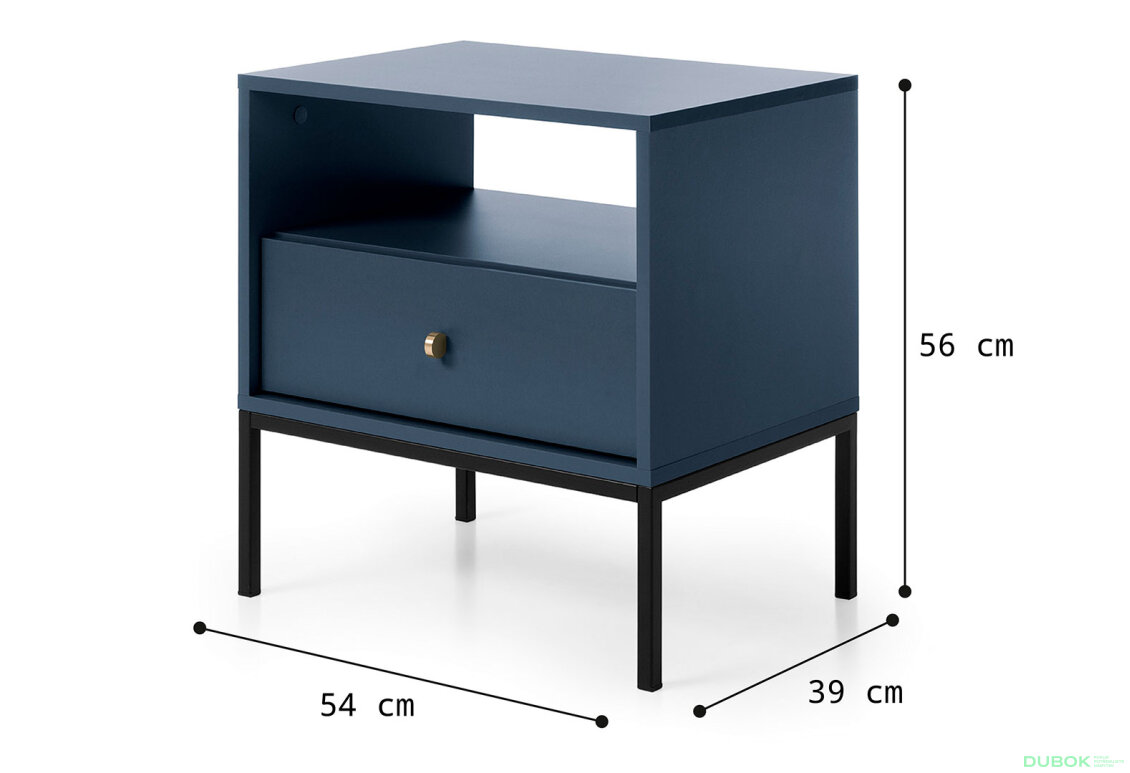 Obrázek 4 - Noční stolek MS54 Mono granat