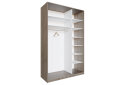 Obrázek 7040 - Skříň 2D Loft 1500x600x2400, DTD + zrcadlo, Lines BL, Dub kraft šedý