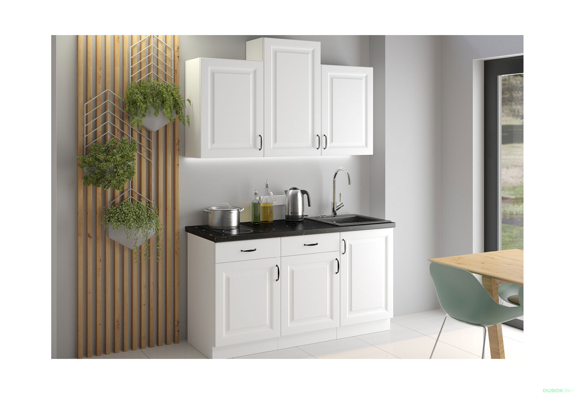 Obrázek 10 - Modulární kuchyně Stilo bílý / bílý