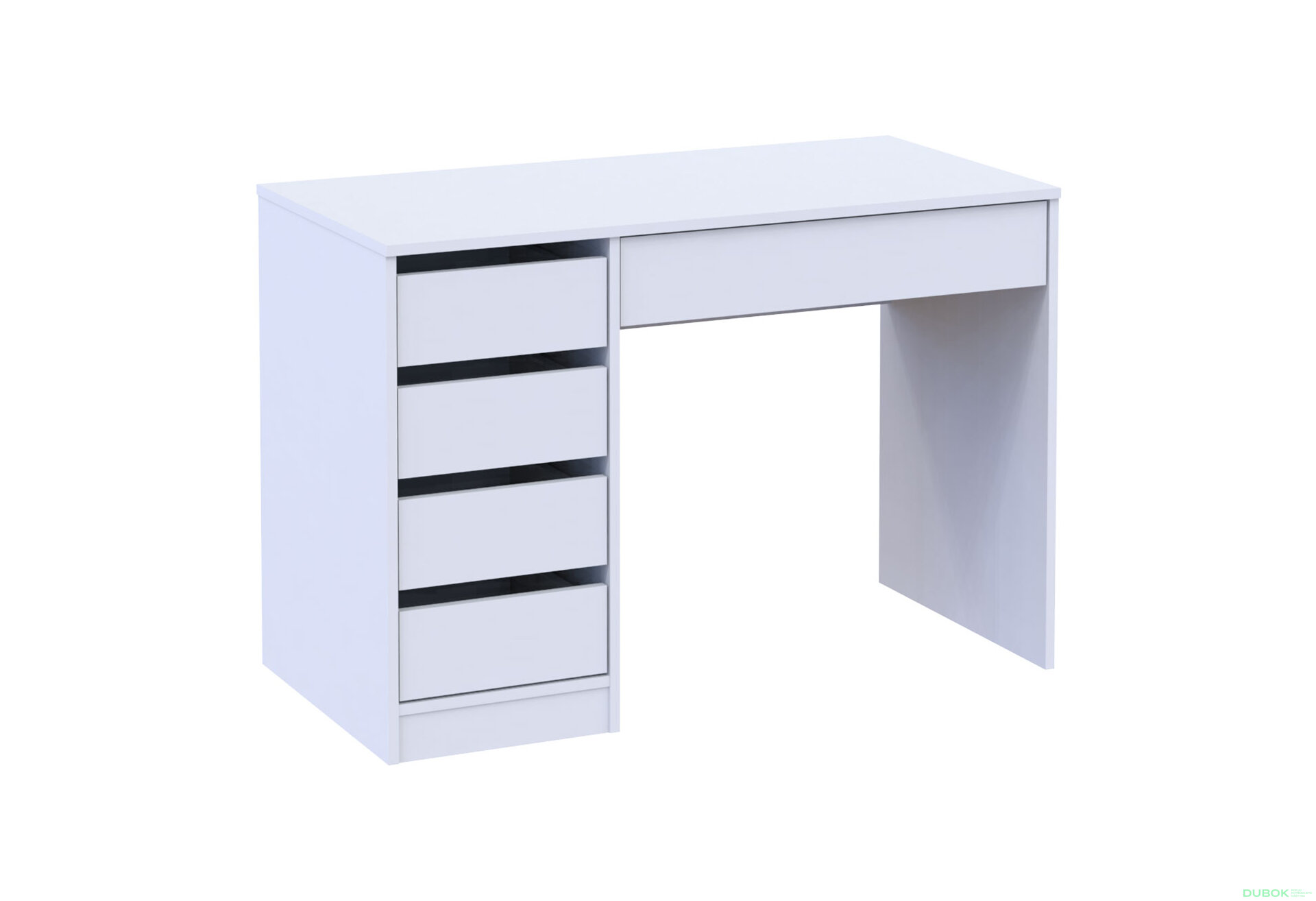 Obrázek 4 - Psací stůl s levou montáží Profi 110 cm bílý