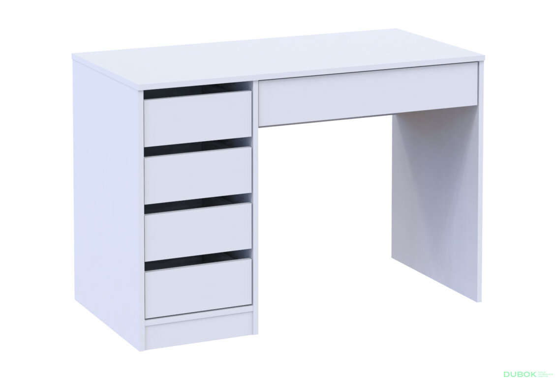 Obrázek 4 - Psací stůl s levou montáží Profi 110 cm bílý