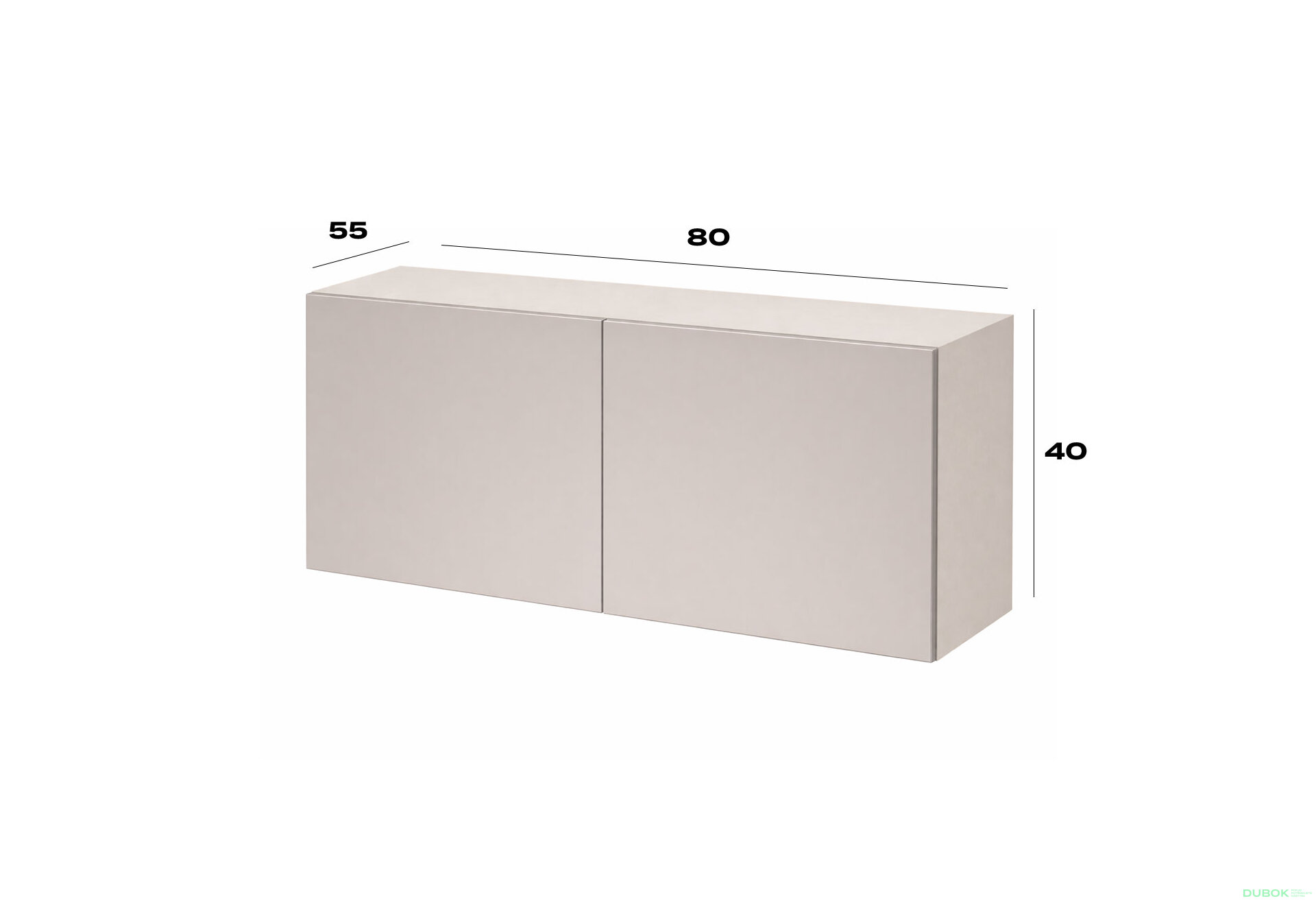 Obrázek 2 - Nástavec na skříň 80 cm kašmír Space