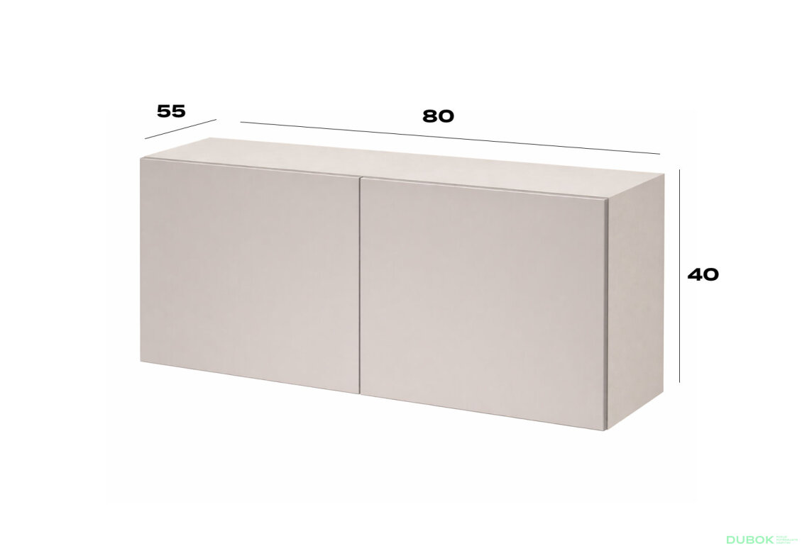 Obrázek 2 - Nástavec na skříň 80 cm kašmír Space