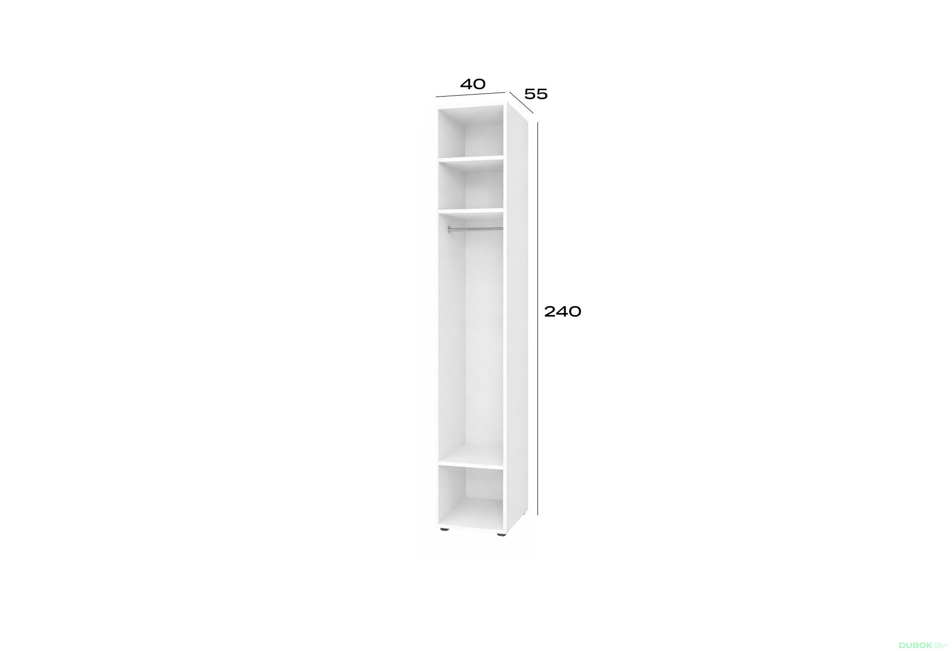 Obrázek 2 - Korpus modul 1 (h-2400*400) nymphaea alba Space