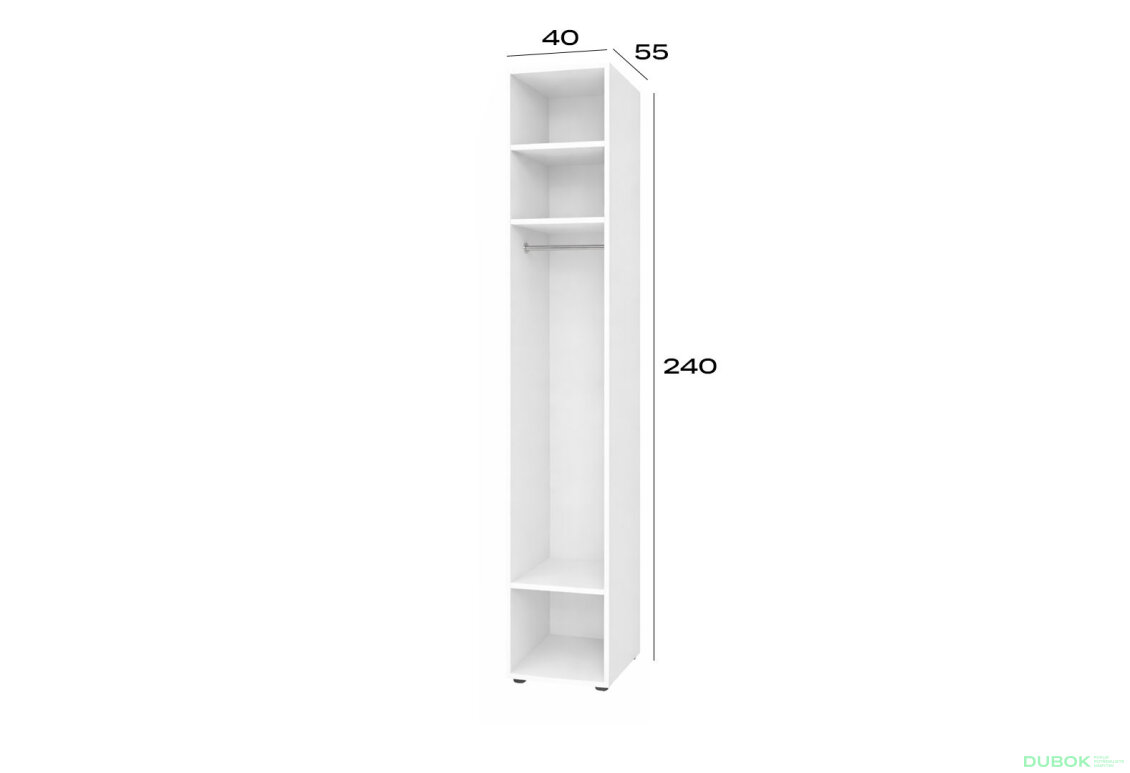 Obrázek 2 - Korpus modul 1 (h-2400*400) nymphaea alba Space