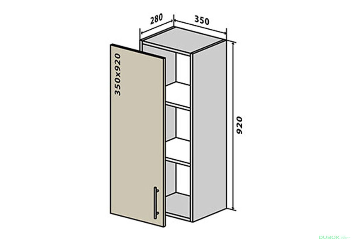 V31 Skříňka 1D 35 Interno Gloss
