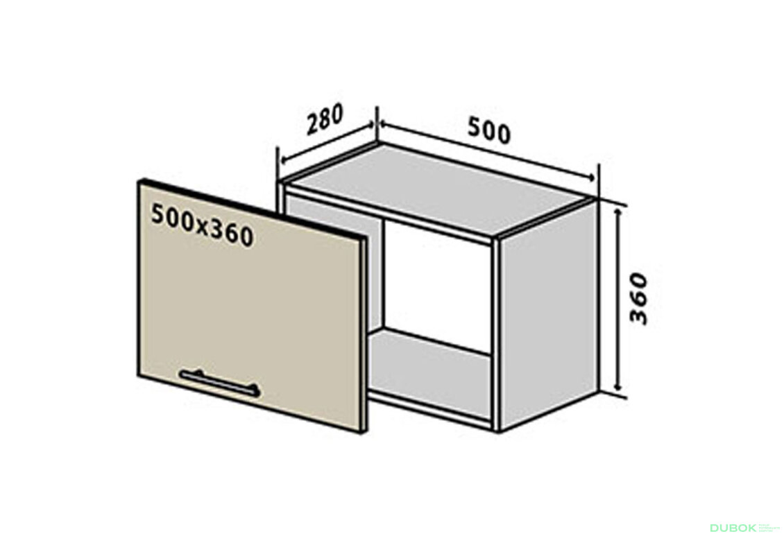V27 Skříňka 1D 50 Interno Gloss