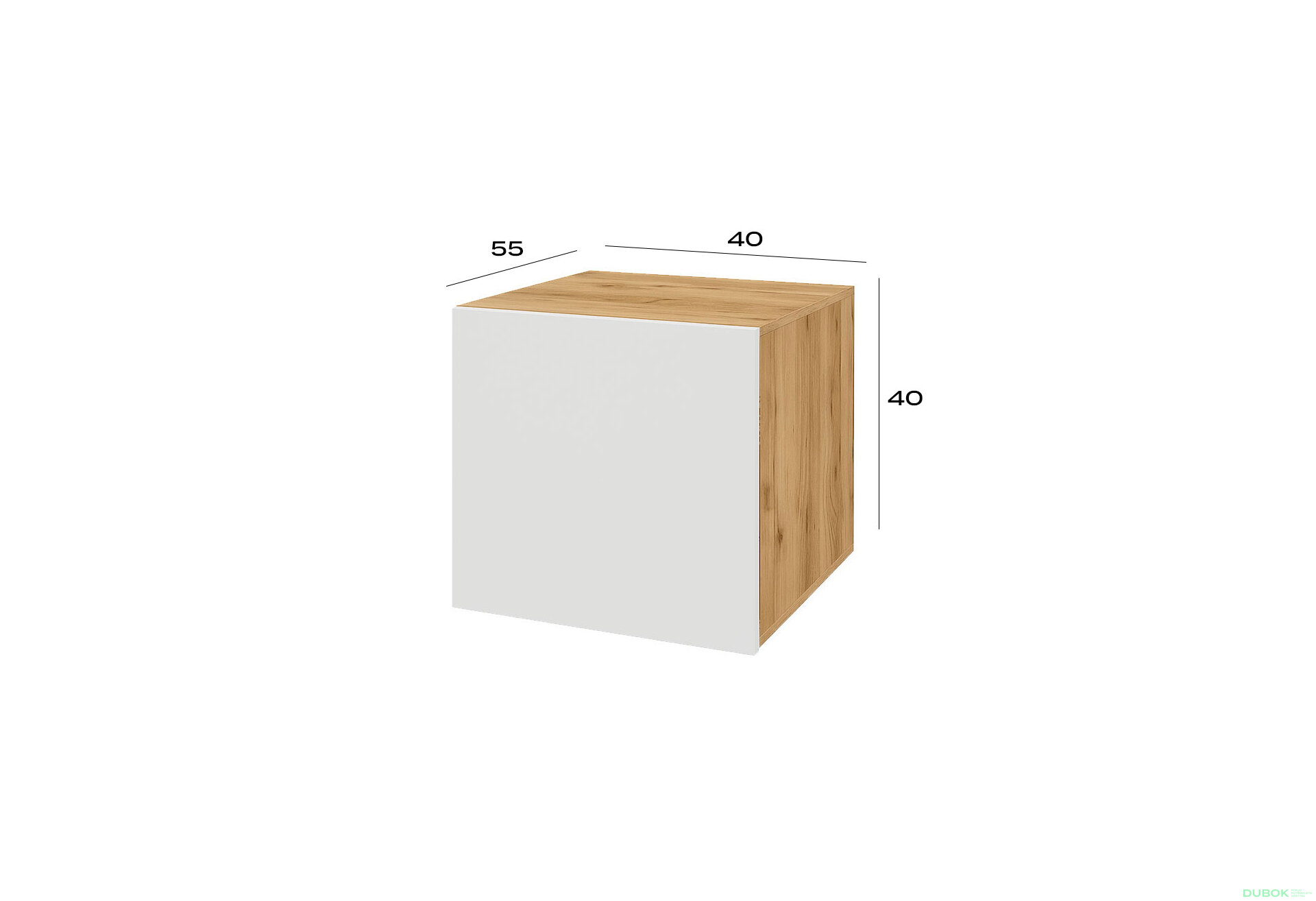 Obrázek 2 - Nástavec na skříň 40 cm dub apalačský / nymphaea alba Space