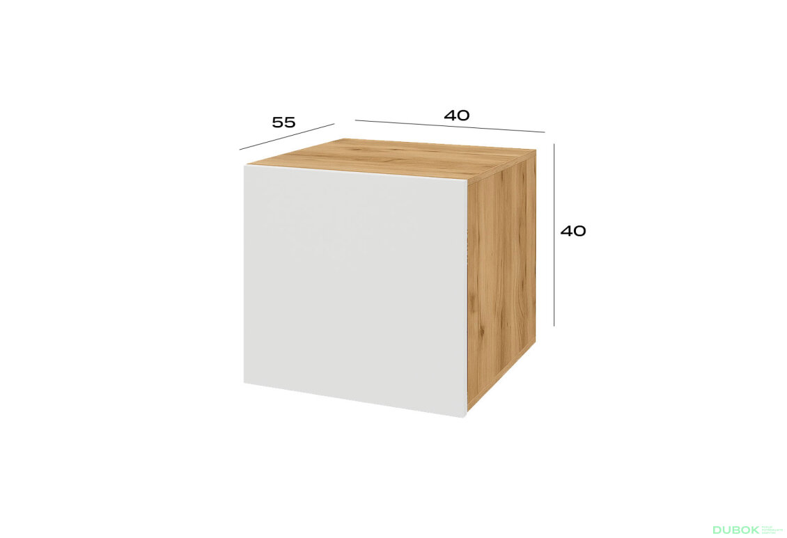 Obrázek 2 - Nástavec na skříň 40 cm dub apalačský / nymphaea alba Space