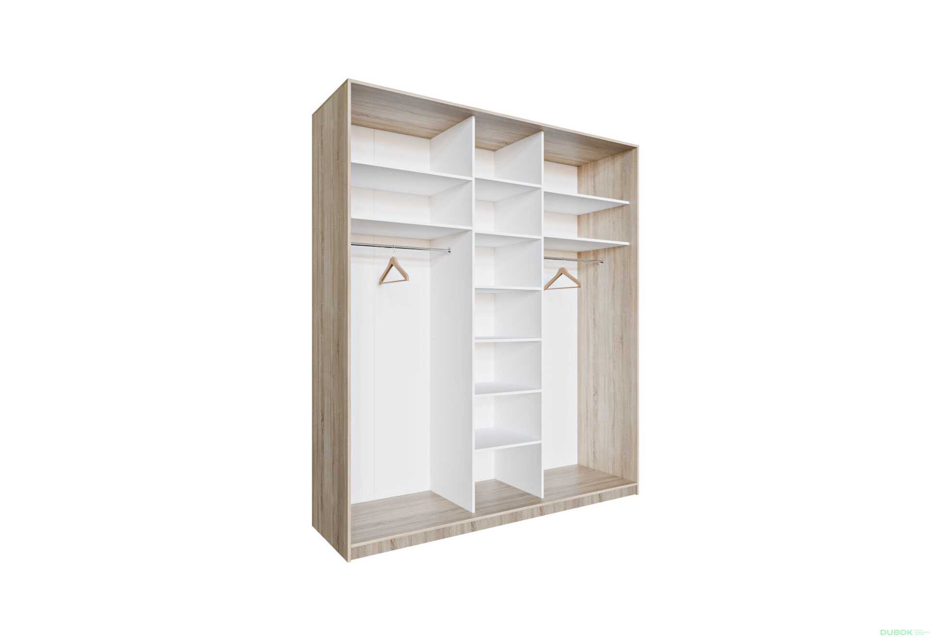 Obrázek 6978 - Skříň 3D 2000x2400x600, 3 DTD, dub sonoma světlý AL